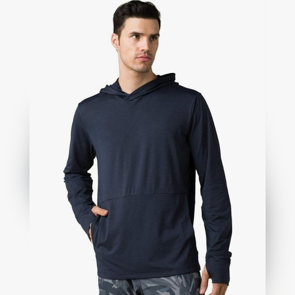 Prana Other - NWT Men's Prana XL "OUTPOST HOODIE". Color Nautical Heather. Hybrid Hoodie
